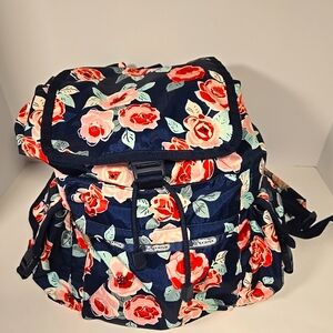 Navy Rose Lesportsac Voyager Backpack